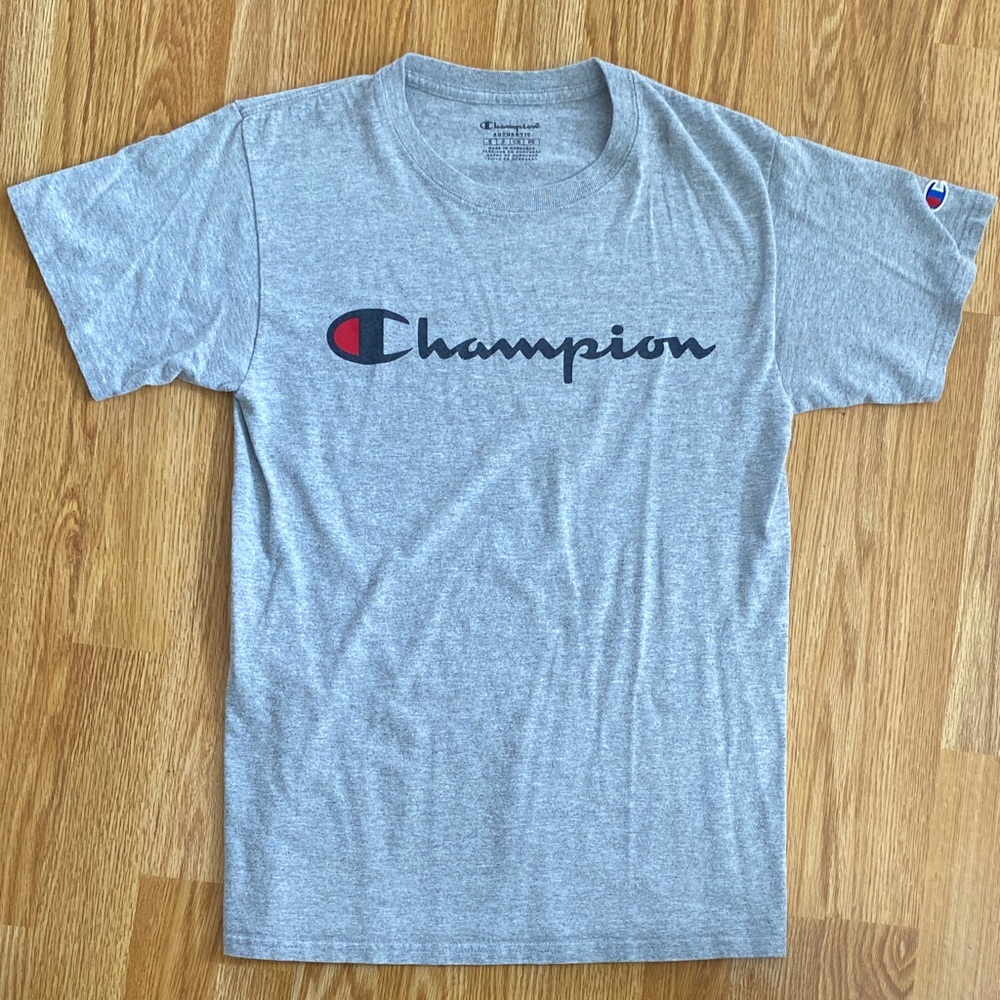 5 for $25! Champion Heather Gray Short Sleeve Tee